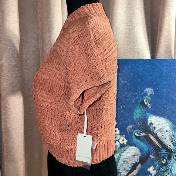 NWT Lucy & Laurel Size S Short Sleeved Cardigan - Picture 3 of 10